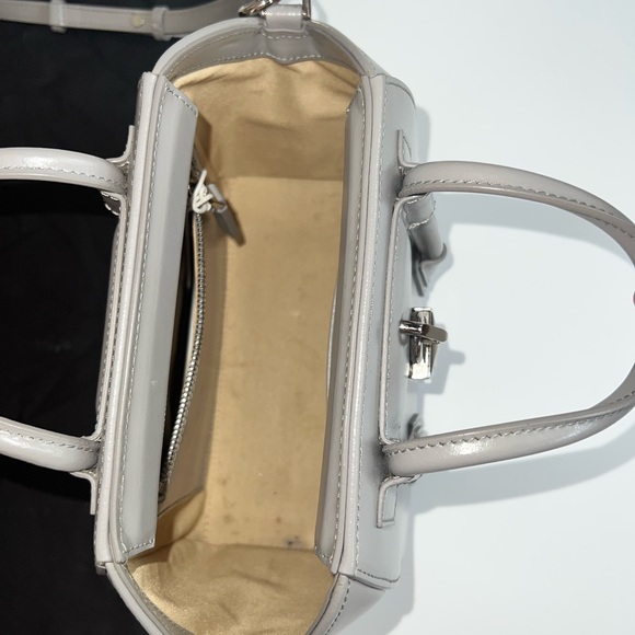 Authentic Mini Antigona Lock gray Leather Satchel - Picture 4 of 7
